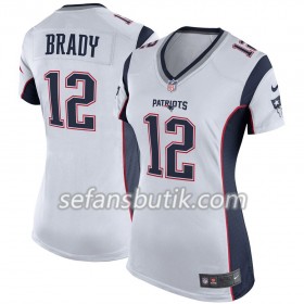 New England Patriots Tröjor Tom Brady 12 Nike Vit - Dame